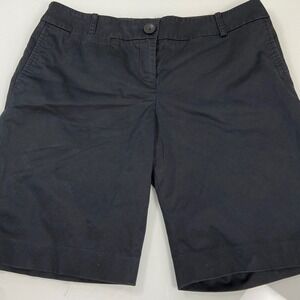 Ann Taylor LOFT Women's Black‎ Bermuda Shorts Cotton Blend Casual Size 8